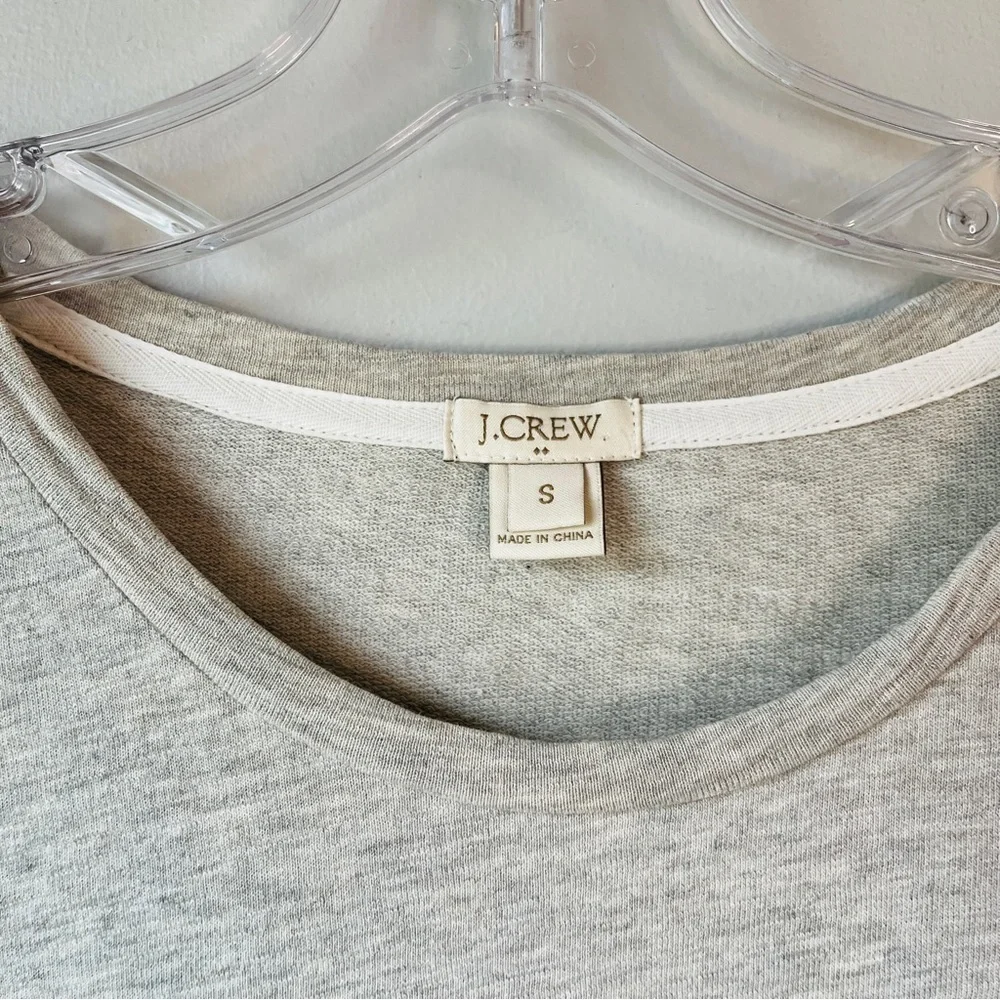 J. Crew Crewneck Sweater with Pleated Fringe Hem